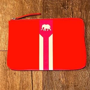 Stella & Dot Elephant Poppy Hot Pink Capri Pouch